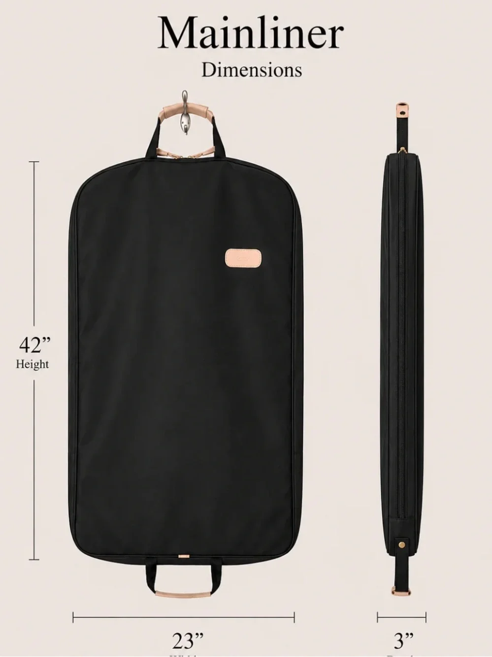 Jon Hart Navy Mainliner Garment Bag